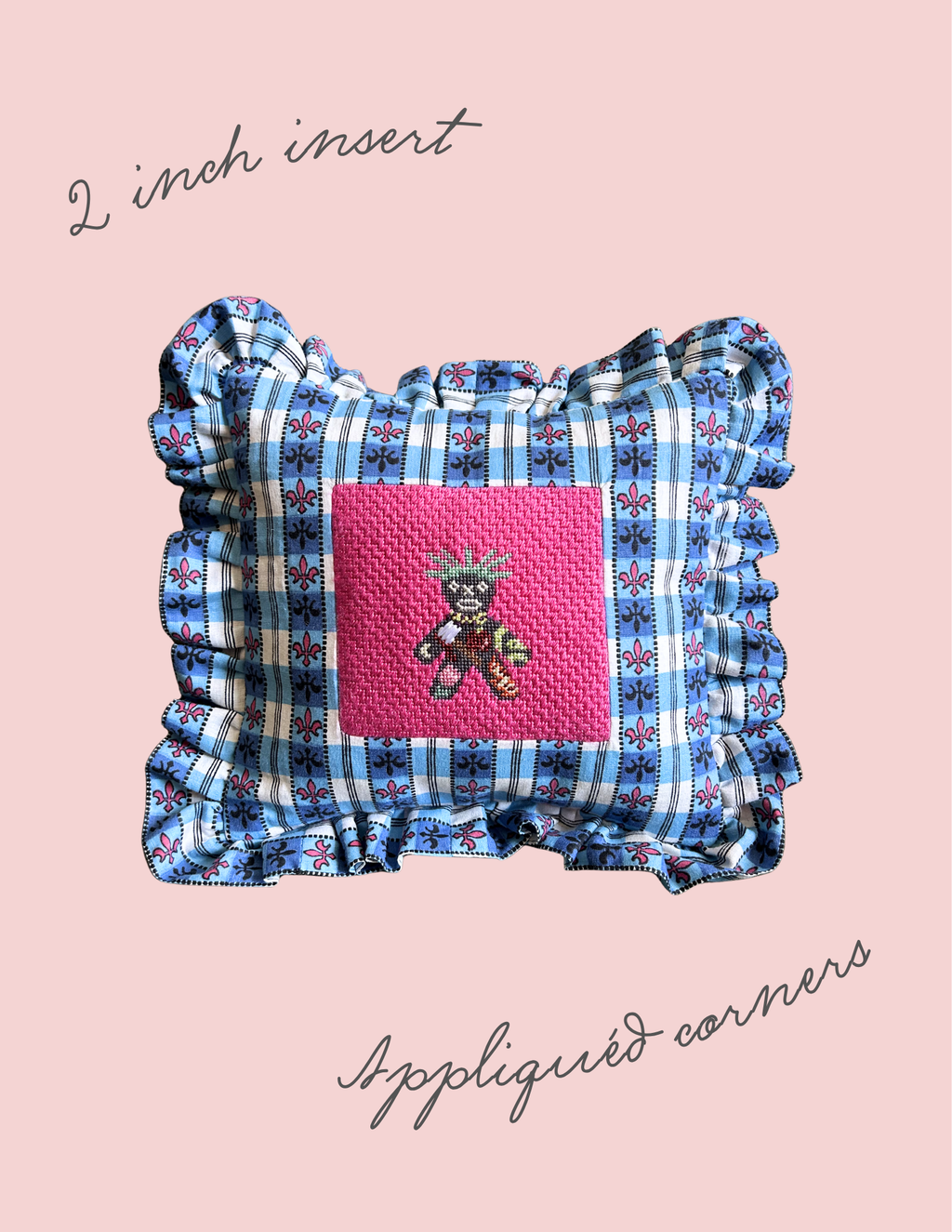 Needlepoint Pillow Finishing- Ruffled Pillow