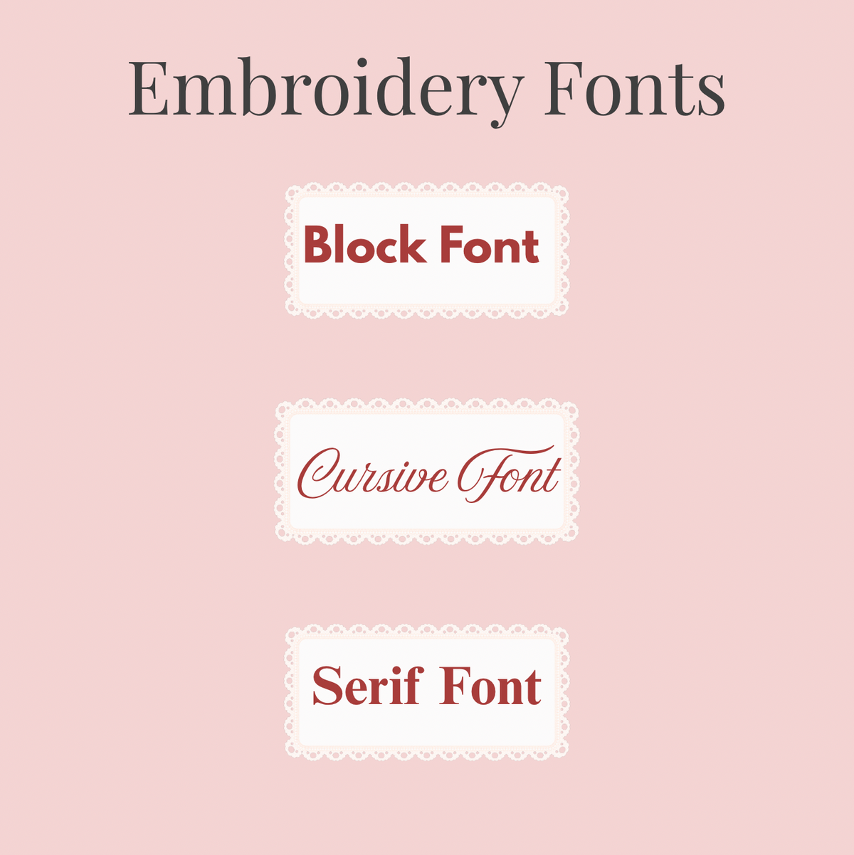 Embroidery Fonts for Stockings